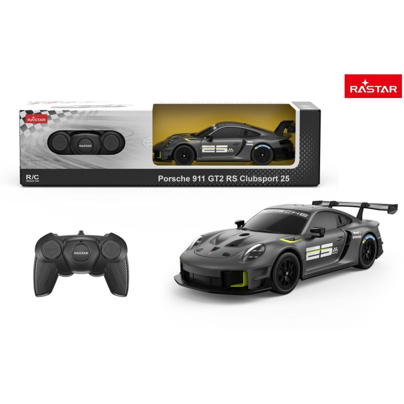 Rastar RC auto 1 : 24 Porsche 911 GT2 RS Clubsport 25 šedivé