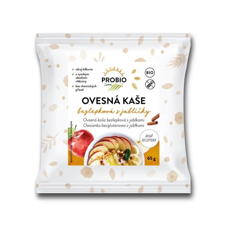 PROBIO Kaše ovesná s jablíčky bezlepková BIO 65 g