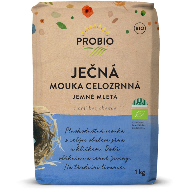 Probio BIO Ječná mouka celozrnná jemně mletá
