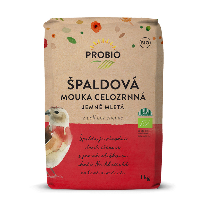 PROBIO Mouka špaldová celozrnná jemně mletá BIO 1kg