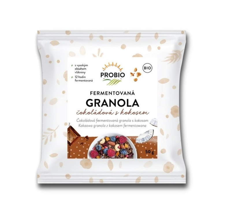 PROBIO Granola fermentovaná čokoládová s kokosem BIO 50 g