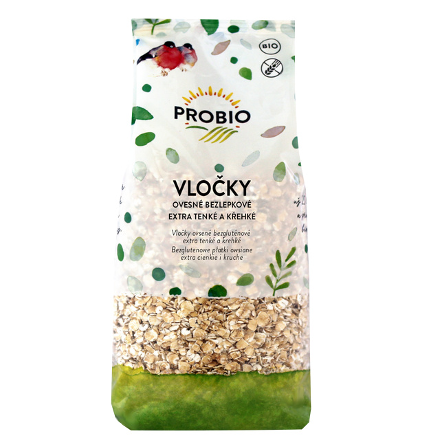 Probio Vločky ovesné bezlepkové extra tenké a křehké, 500g