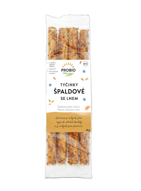 PROBIO Tyčinky špaldové se lnem BIO 60 g