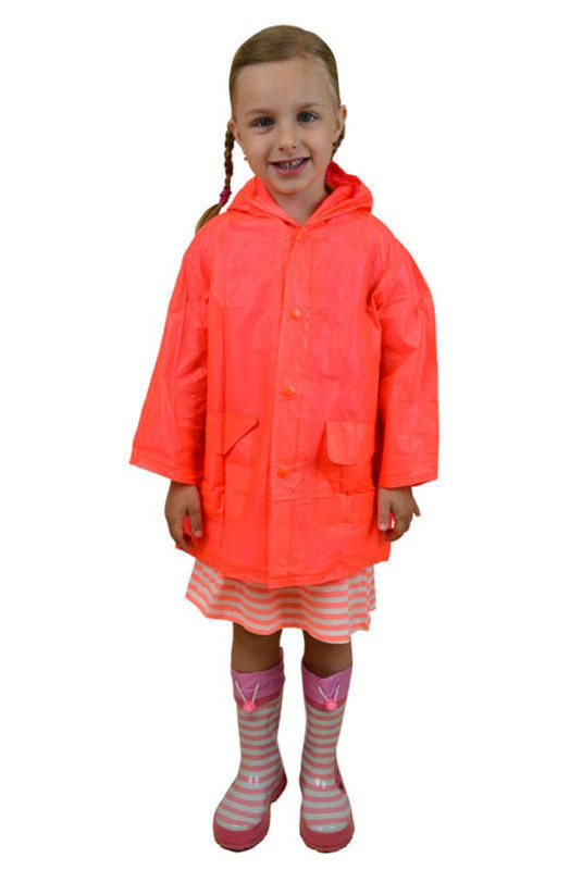 pláštěnka PVC neonová, Pidilidi, PL0065-17, oranžová - 140 | 10let