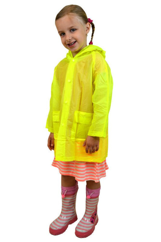 pláštěnka PVC neonová, Pidilidi, PL0065-20, žlutá - 140 | 10let
