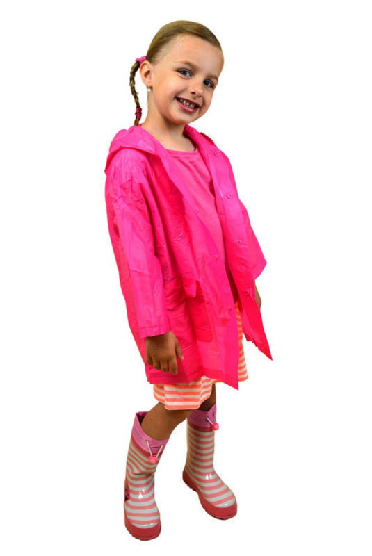 pláštěnka PVC neonová, Pidilidi, PL0065-03, růžová - 116 | 6let