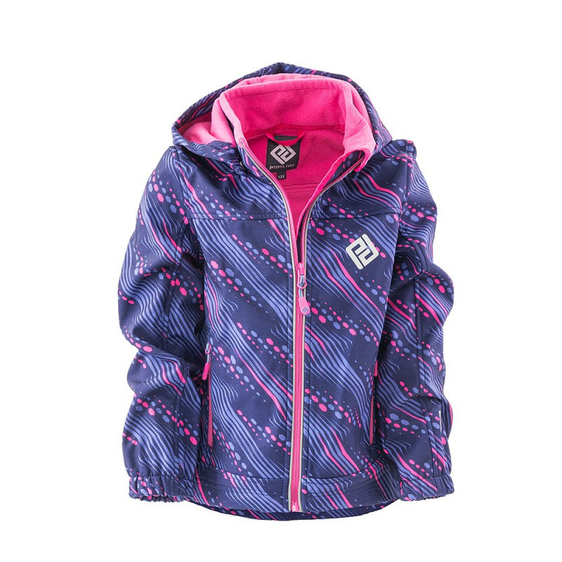 bunda softshellová dívčí s kapucí, Pidilidi, PD1102-01, růžová - 104 | 4roky