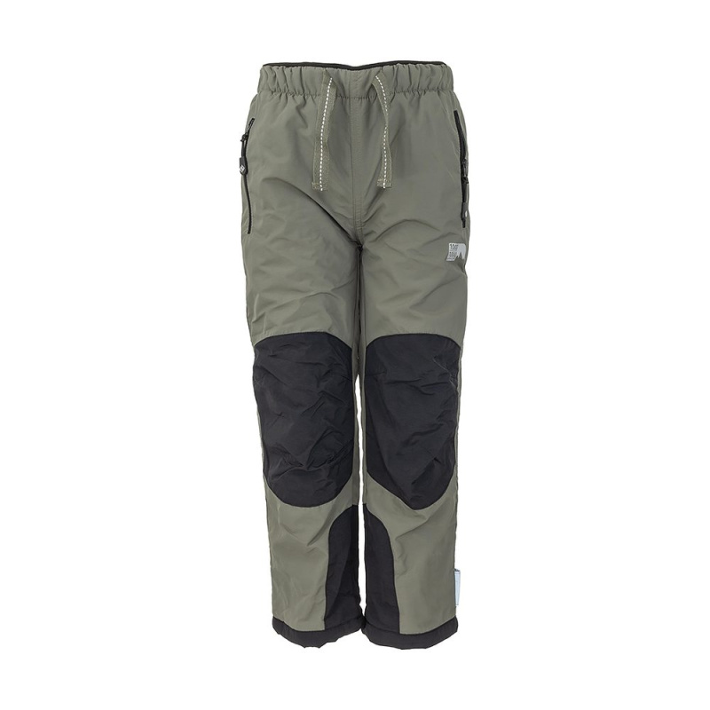 kalhoty sportovní outdoorové, podšité fleezovou podšívkou, Pidilidi, PD1121-14, khaki - 116 | 6let