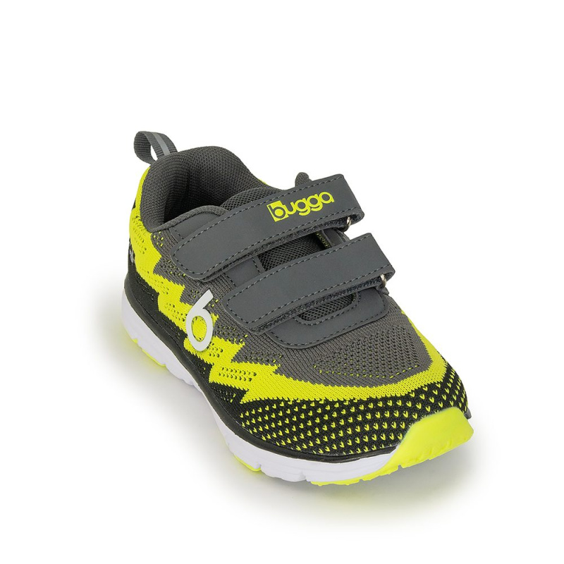 Dětské lehké sportovní tenisky BUGGA HONE Gray/Yellow/Black - 31