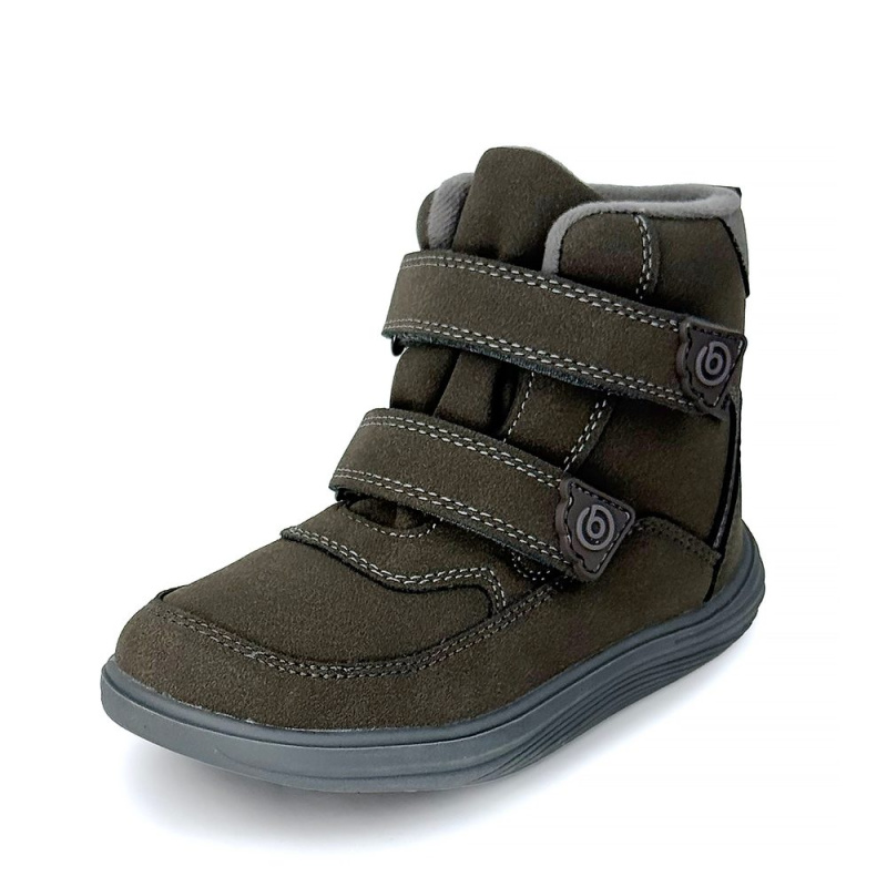 Dětské celoroční barefoot boty Bugga KIVO Dark Brown B00199-23 - 27