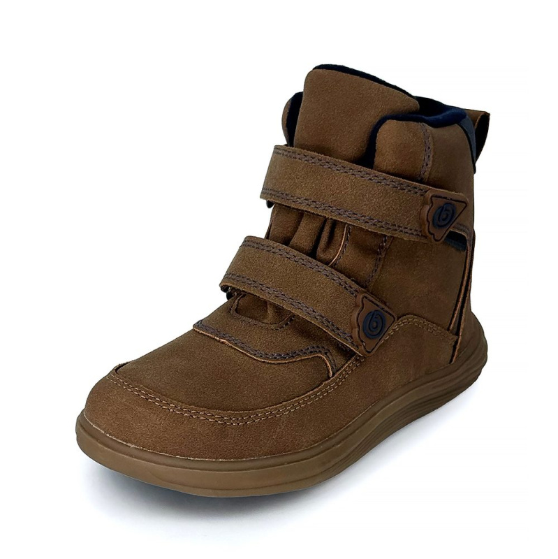 Dětské celoroční barefoot boty Bugga KIVO Brown B00199-18 - 26
