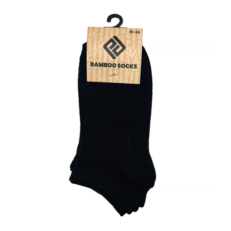 Unisex kotníkové ponožky bambusové - 3pack Pidilidi PD0150-10 černá - 40-42