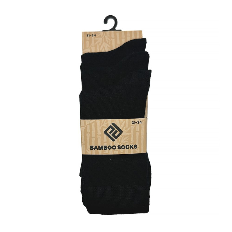 Unisex vysoké ponožky bambusové - 3pack Pidilidi PD0151-10 černá - 43-46