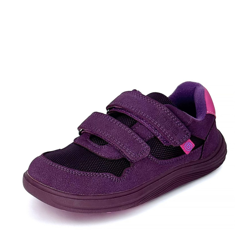 Dívčí celoroční barefoot tenisky Bugga SAFI Dark Purple B00201-06 - 34