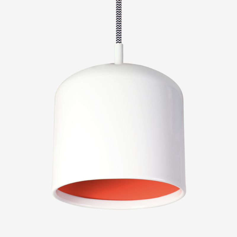 Lucis Závěsné svítidlo Juno E27, 100W ø28 cm, bílo/oranžové