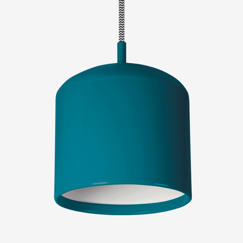 Lucis Závěsné svítidlo Juno E27, 100W ø28 cm, petrolejovo/bílé