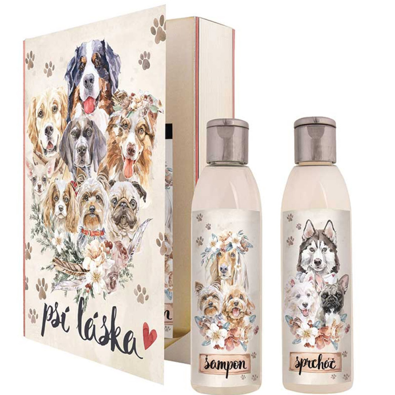 Bohemia Gifts & Cosmetics Kniha Psí Láska dárková sada
