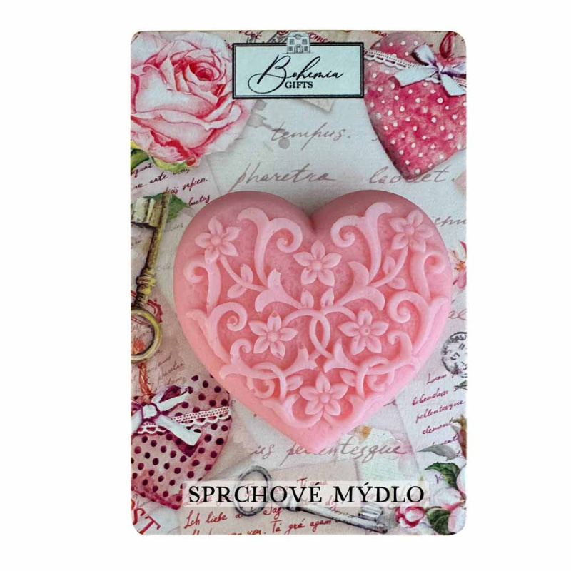 Bohemia Gifts & Cosmetics Handmade Heart ručně vyráběné mýdlo s glycerinem 90 g
