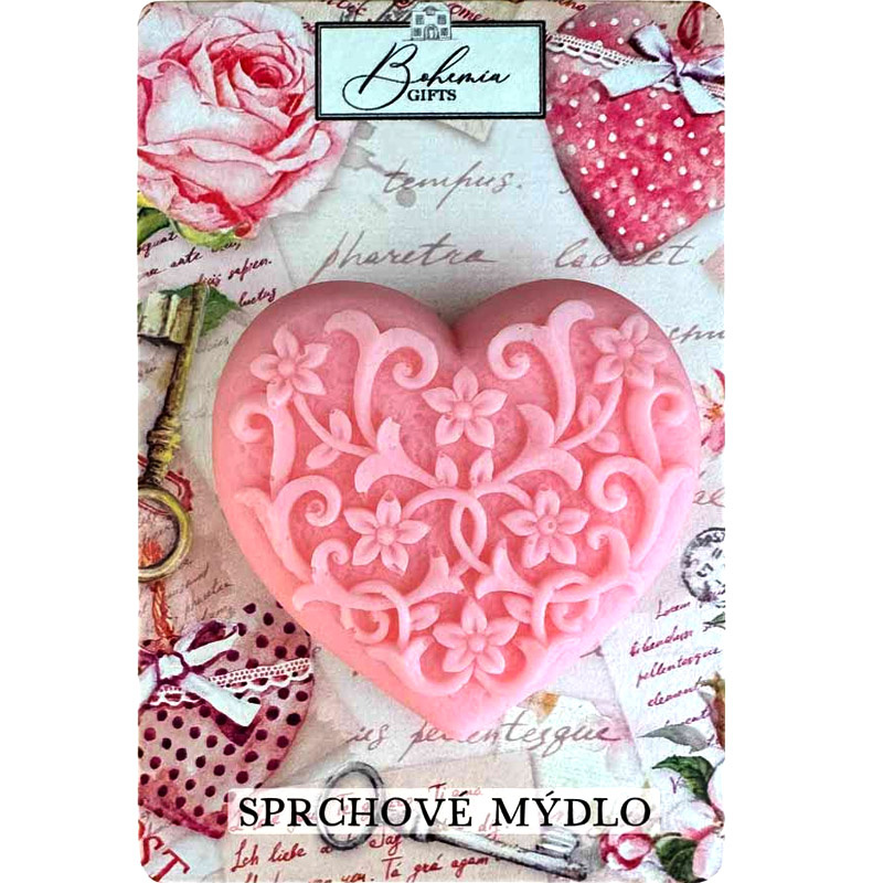 Bohemia Gifts & Cosmetics Handmade Heart ručně vyráběné mýdlo s glycerinem 90 g