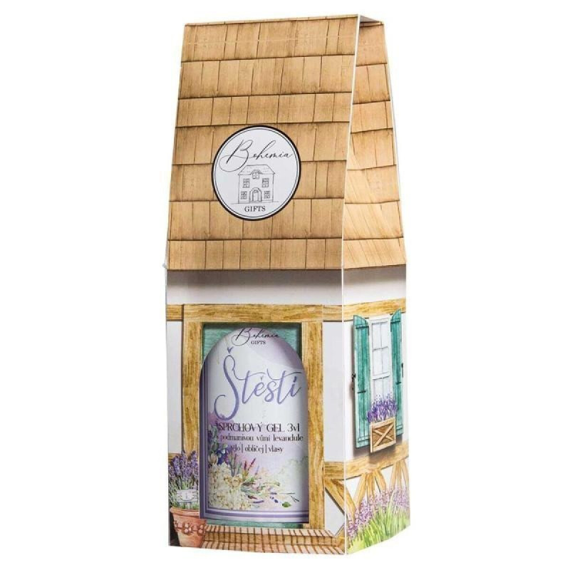 Bohemia Gifts & Cosmetics Domeček Štěstí sprchový gel 3 v 1 500 ml