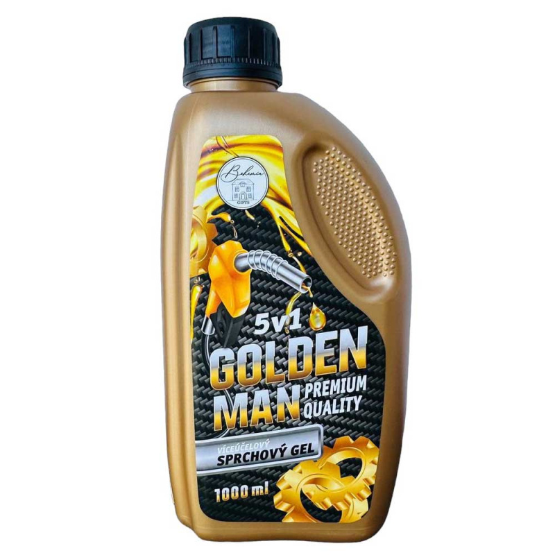 Bohemia Gifts & Cosmetics Industrial Golden Man sprchový gel pro muže 5 v 1 1000 ml