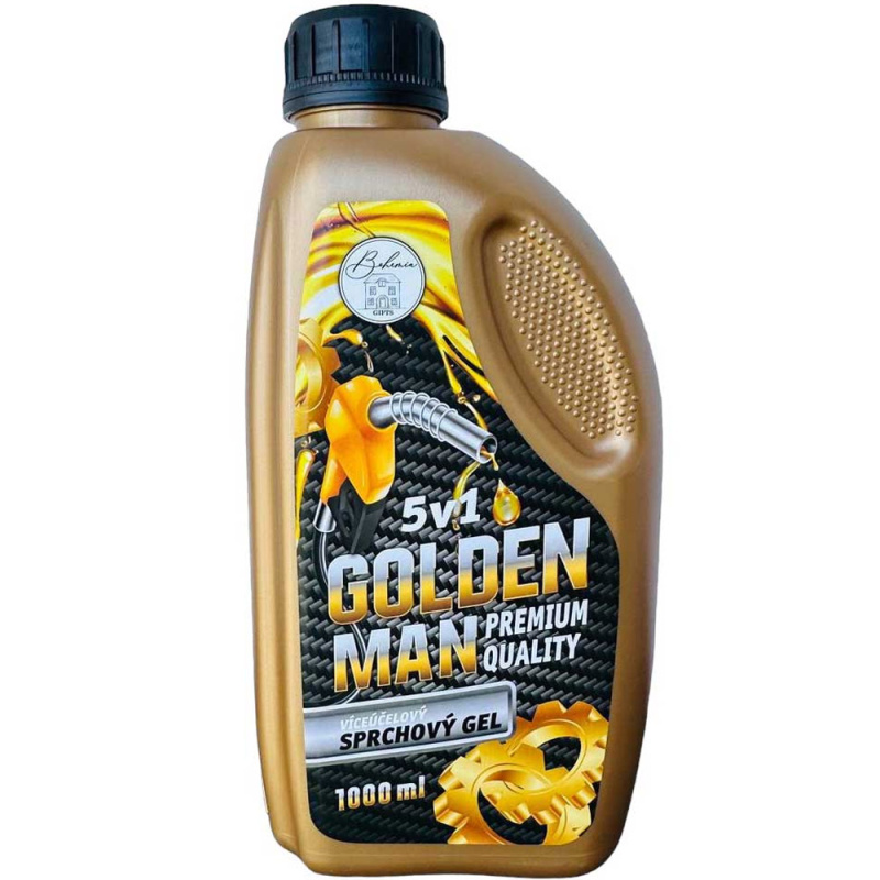 Bohemia Gifts & Cosmetics Industrial Golden Man sprchový gel pro muže 5 v 1 1000 ml