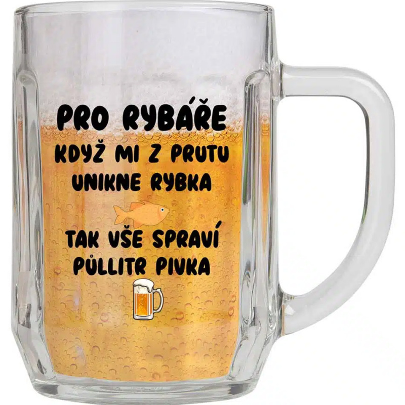 Dárkový půllitr (krýgl) v krabičce pro rybáře