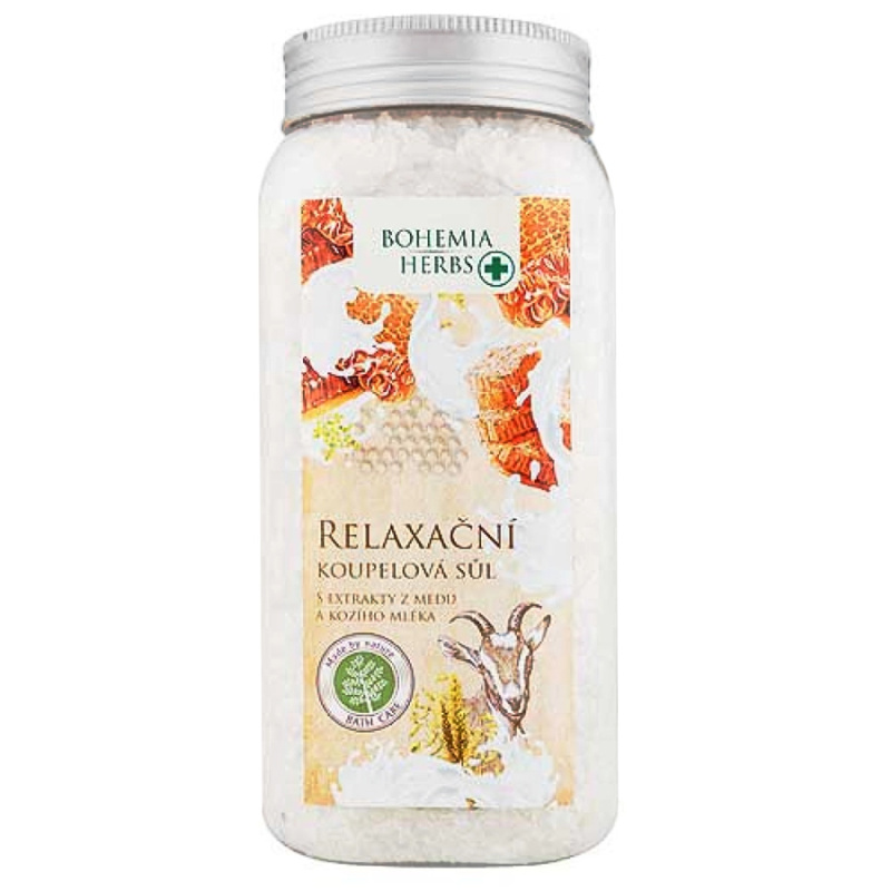 Bohemia Gifts & Cosmetics Bohemia Herbs Honey & Goat Milk koupelová sůl 900 ml