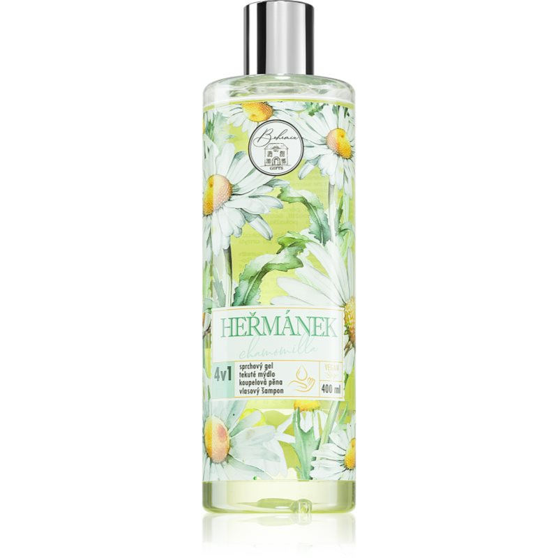 Bohemia Gifts & Cosmetics Flower Line Chamomilla mycí gel na tělo a vlasy 4 v 1 400 ml