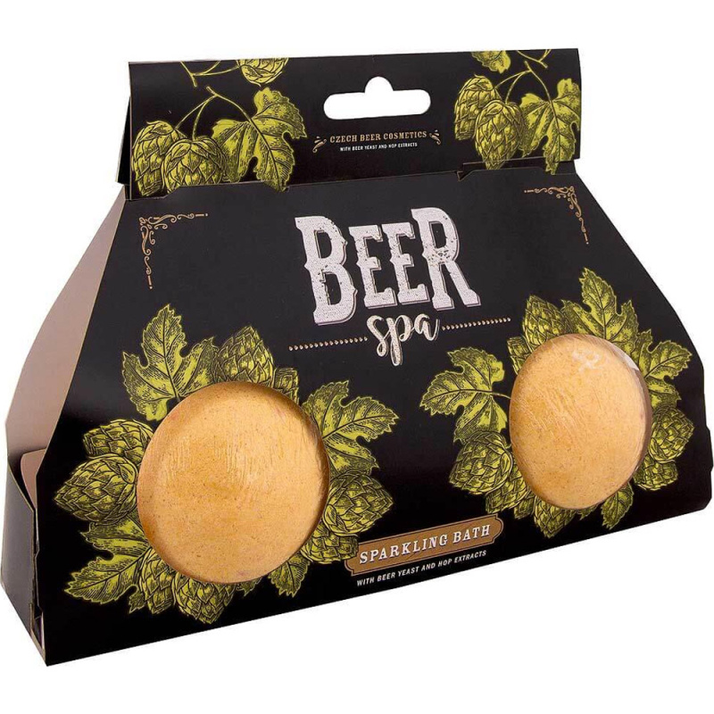 Bohemia Gifts & Cosmetics Beer Spa šumivé koule do koupele 2x100 g