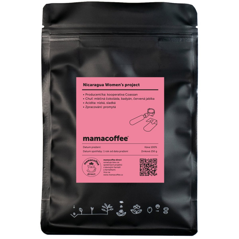 mamacoffee Nicaragua Women's Project espresso zrnková káva