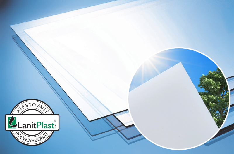 LANIT PLAST Marlon FSX 5mm polykarbonát plný opál 2,05x1,016m PK712-459