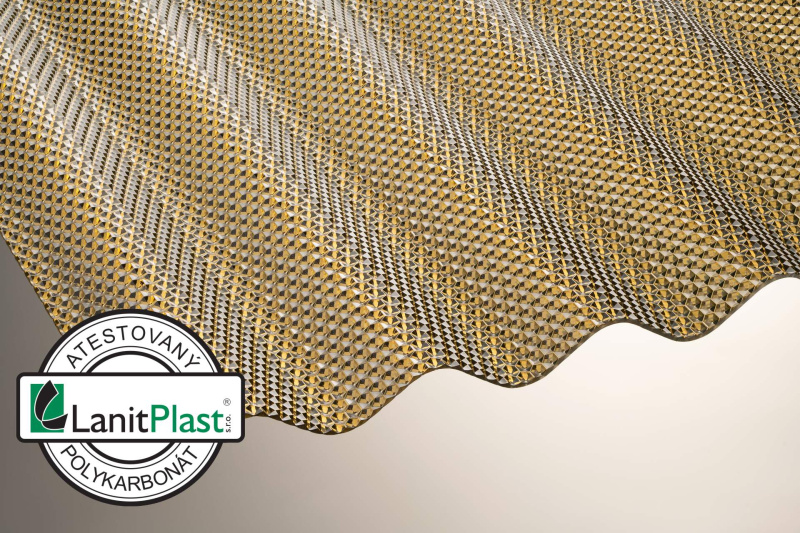 LANIT PLAST MARLON CSE DIAMOND VL 76/18 polykarbonátová deska bronz 1,045x2,5m PK732-381