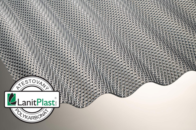 LANIT PLAST MARLON CSE DIAMOND VL 76/18 polykarbonátová deska antracit 1,045x3m PK1056-382