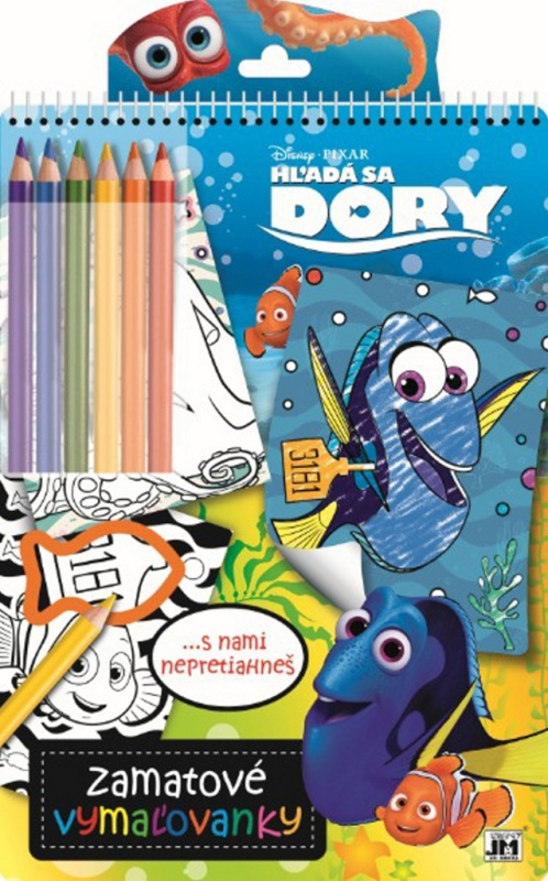 Zamatové vymaľovanky: Hľadá sa Dory - kniha z kategorie Omalovánky