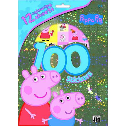 Jiri Models 100 samolepek s omal. listy Prasátko Peppa