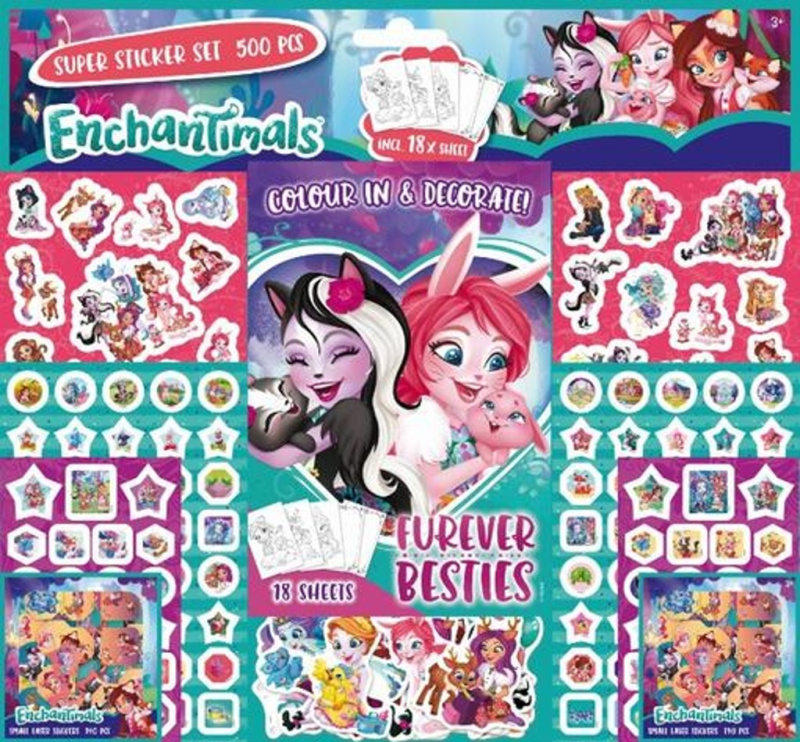 Samolepkový set 500 ks - Enchantimals