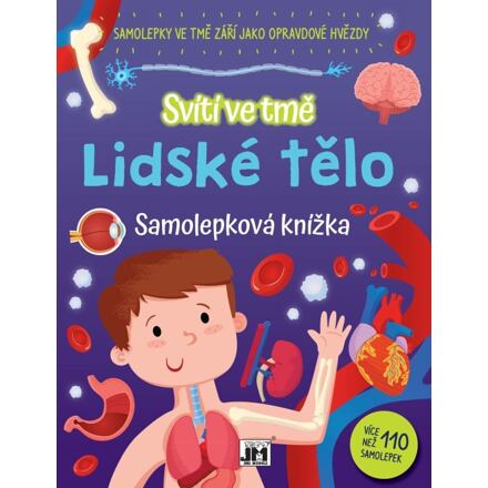 Jiri Models Lidské tělo - Svítí ve tmě - Samolepkový sešit