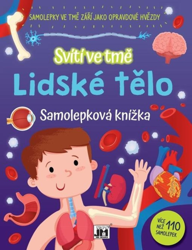 Jiri Models Lidské tělo - Svítí ve tmě - Samolepkový sešit