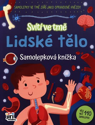Jiri Models Lidské tělo - Svítí ve tmě - Samolepkový sešit