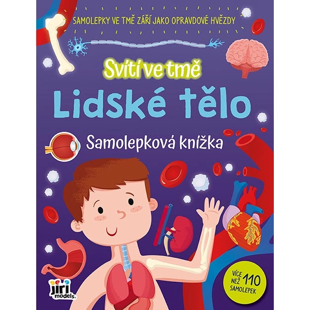 Jiri Models Lidské tělo - Svítí ve tmě - Samolepkový sešit
