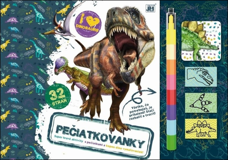 Pečiatkovanky: Dinosaury (Super hravé aktivity s pečiatkami) - kniha z kategorie Omalovánky