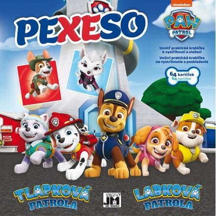 Pexeso v sešitu 64ks Tlapková patrola/Paw Patrol 21,5x21,5cm