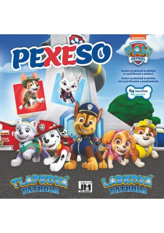 Pexeso v sešitu 64ks Tlapková patrola/Paw Patrol 21,5x21,5cm