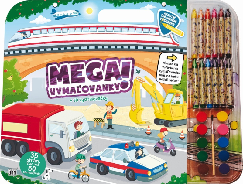 Mega vymaľovánky ! Doprava - kniha z kategorie Omalovánky