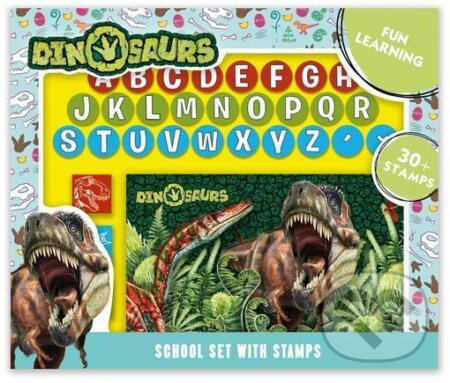 Školní set s razítky - Dinosauři