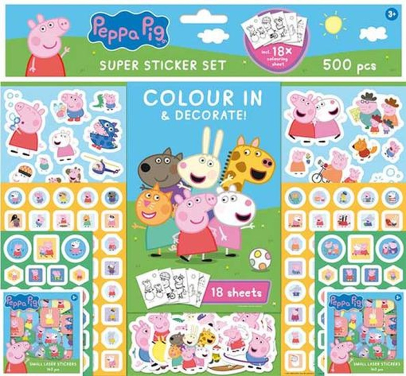 Samolepkový set 500 ks - Peppa Pig