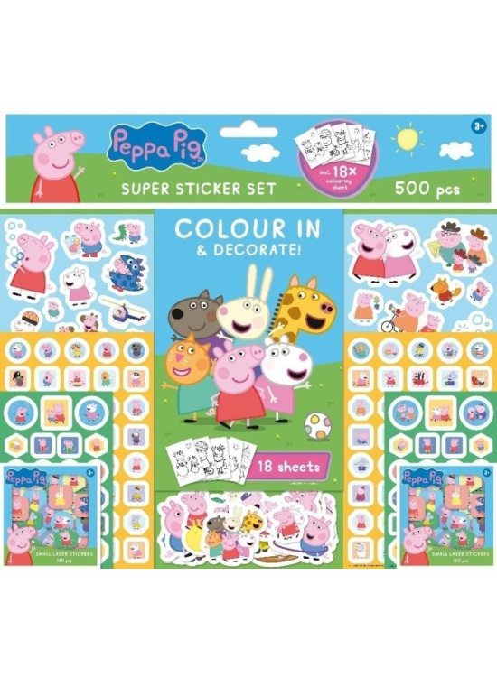 Samolepkový set 500 ks - Peppa Pig