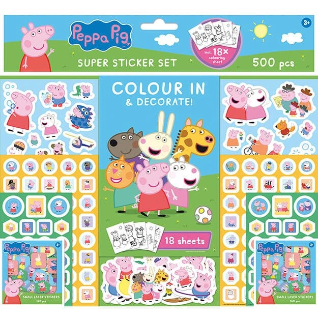 Samolepkový set 500 ks - Peppa Pig