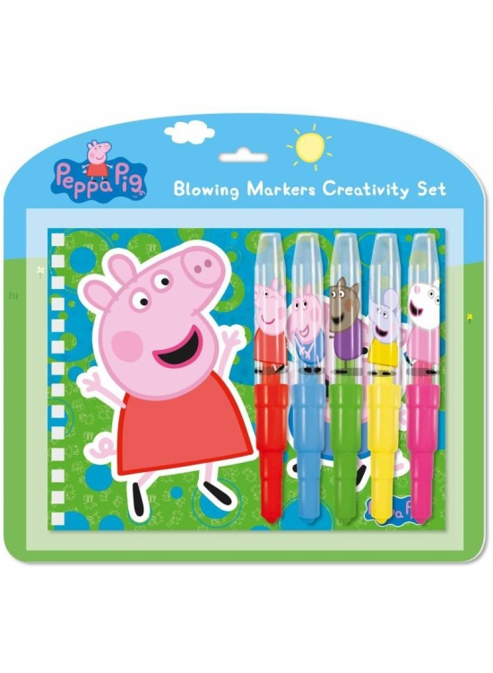Set s foukacími fixy a notesem Prasátko Peppa